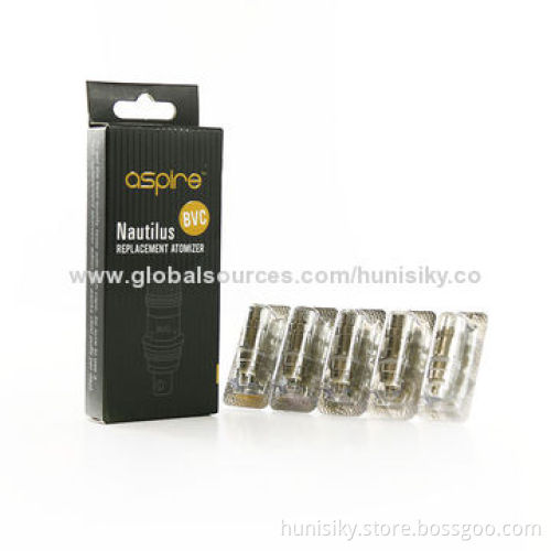 Aspire Nautilus replacement coils head BVC 5 pack, 1.6ohm or 1.8ohmNew
